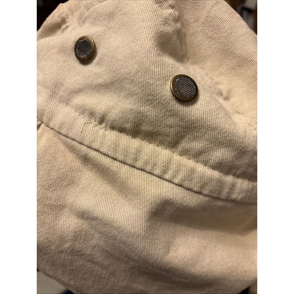 Ear Flap Sun Hat Neck Cover Baseball Cap Visor US 66 Beige spots on brim - Picture 10 of 11